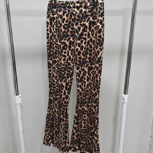 Leopard Print Flared Pants